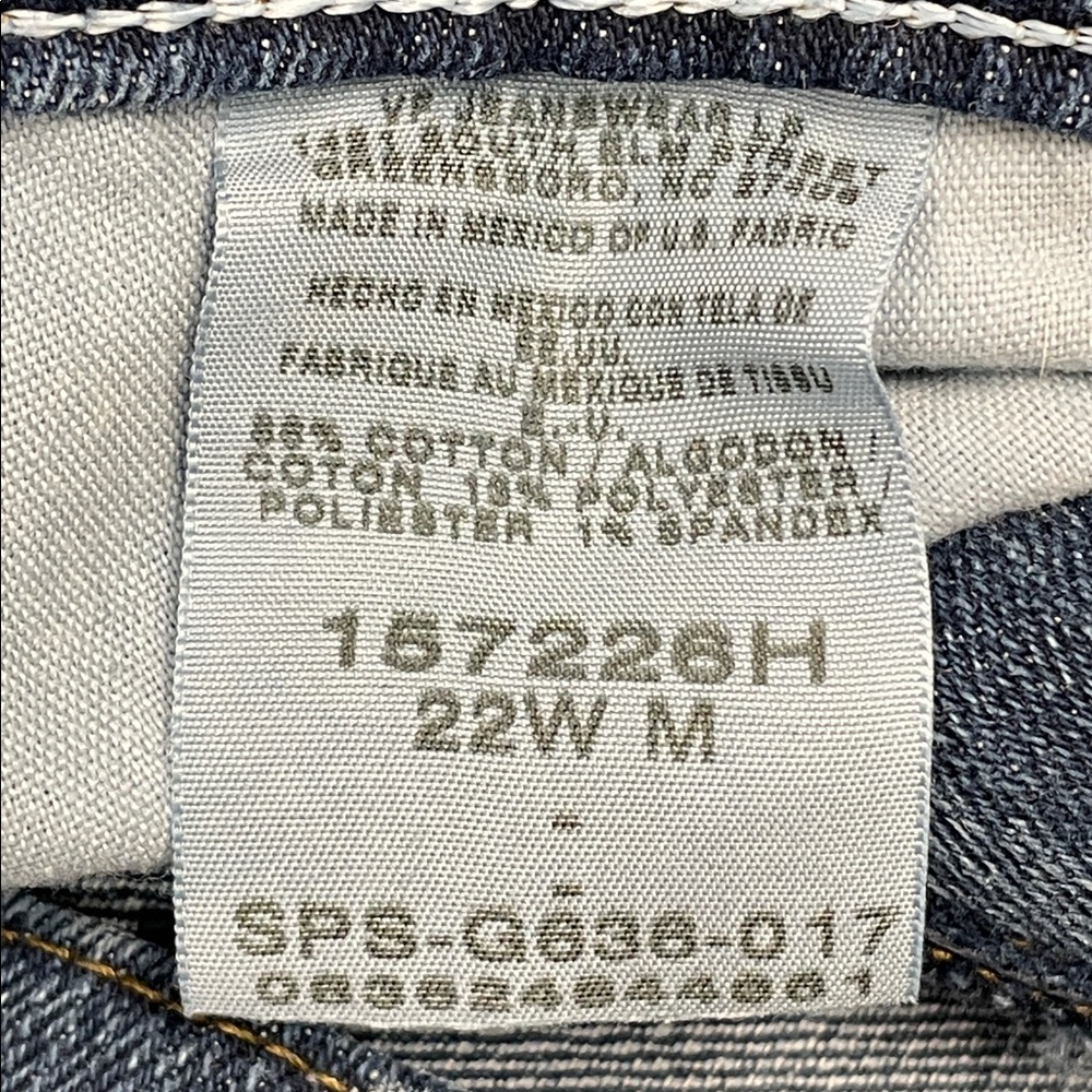 Riders By Lee Dark Wash Denim Jeans 157226H Size 22W - Picture 11 of 15